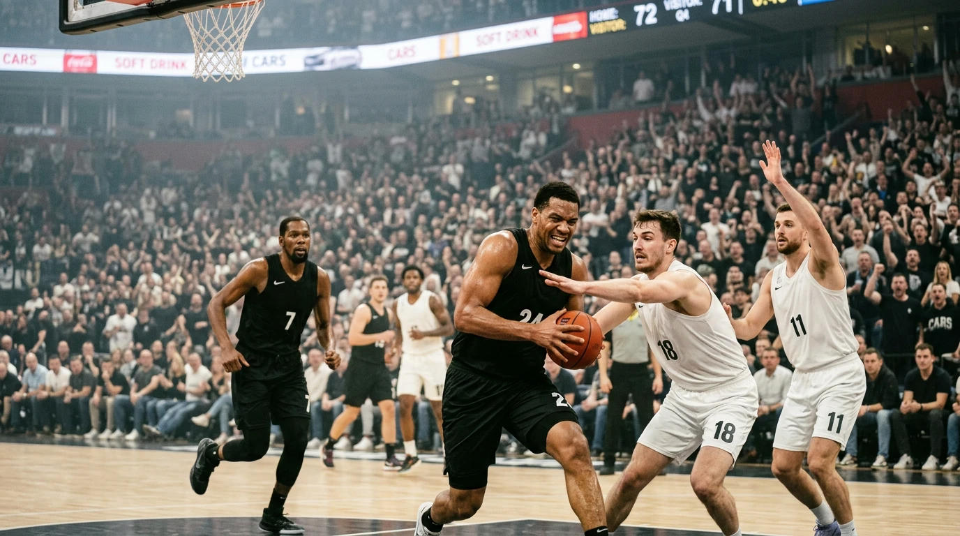 Partido de baloncesto de alta intensidad en formato eliminación