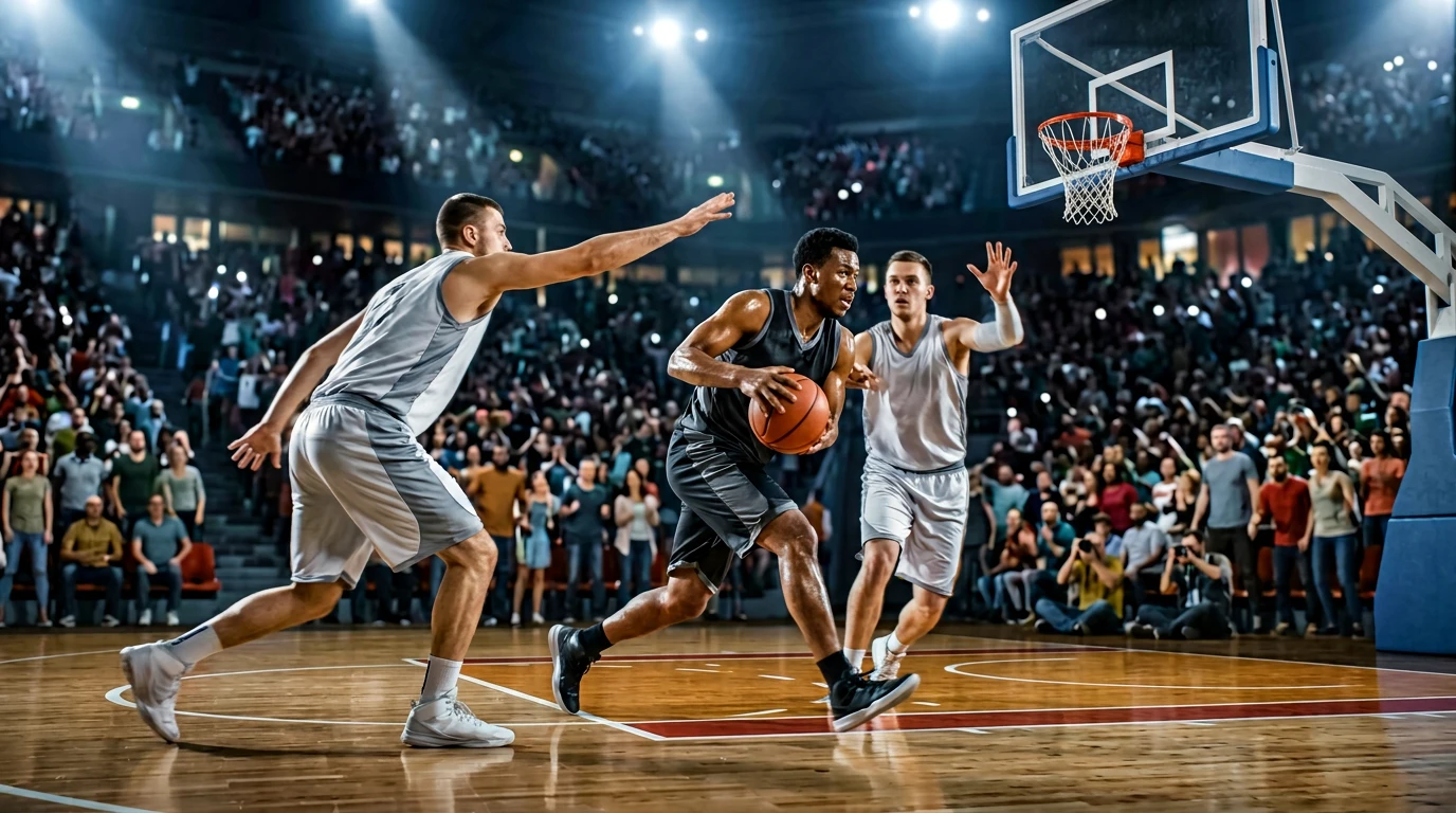Partido de baloncesto NBA en vivo con jugadores en acción en la cancha